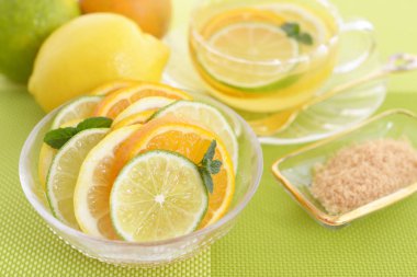 Bir fincan çay narenciye ile