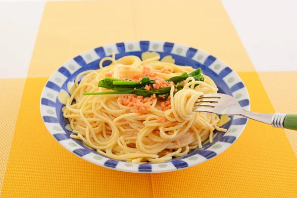 Leckere Spaghetti Einem Gericht — Stockfoto