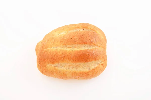Välsmakande Bröd Isolerad Vit Bakgrund — Stockfoto