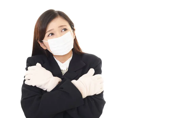 Mujer Mal Estado Que Tiene Gripe —  Fotos de Stock