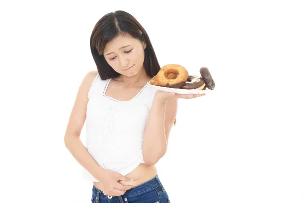 Asian Young Woman Diet — Stock Photo, Image