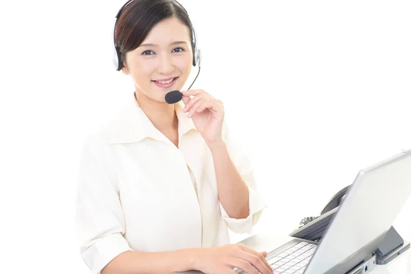 Porträt Eines Callcenter Betreibers — Stockfoto