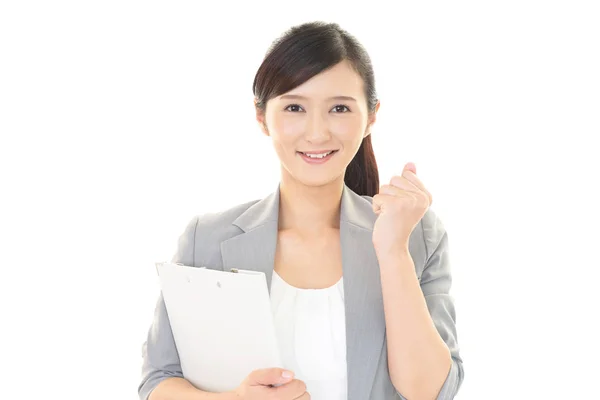 Mulher Negócios Desfrutando Sucesso — Fotografia de Stock