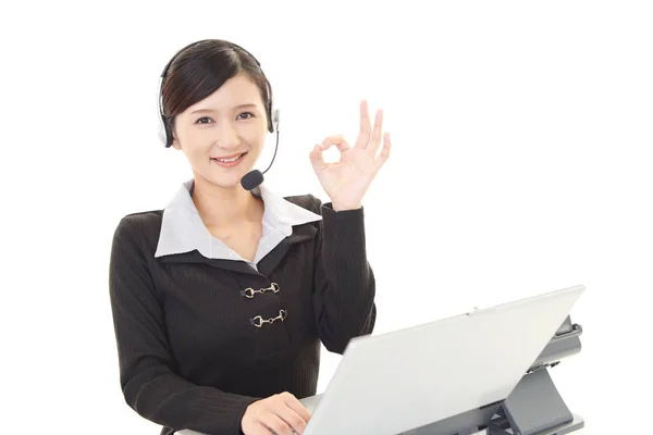 Operator Who Enjoys Work — Stock Photo, Image