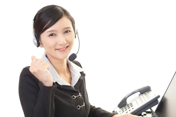 Operator Who Enjoys Work — Stock Photo, Image