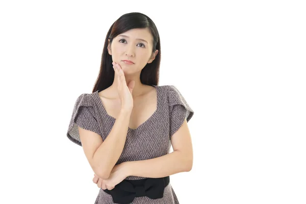 Mujer Con Una Mirada Incómoda — Foto de Stock