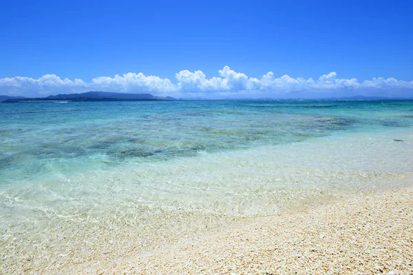 Céu Verão Bela Praia Okinawa — Fotografia de Stock