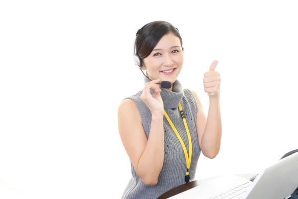 Operator Who Enjoys Work — Stock Photo, Image