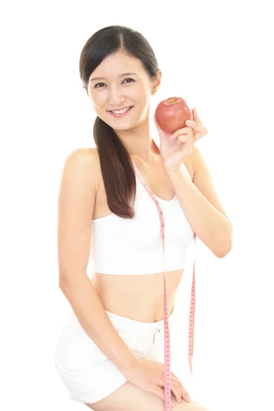 Smiling Young Woman Diet — Stock Photo, Image