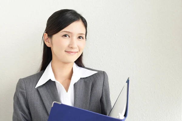 Retrato Una Joven Mujer Negocios Sonriente —  Fotos de Stock