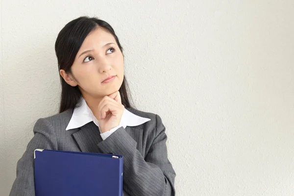 Retrato Mujer Negocios Que Incómoda —  Fotos de Stock