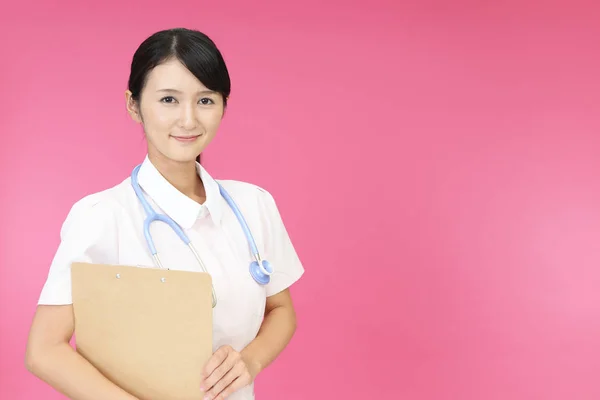 Retrato Uma Enfermeira — Fotografia de Stock