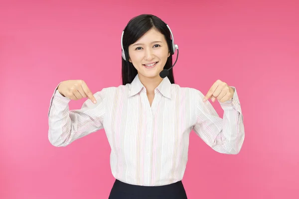 Ler Call Center Operatör — Stockfoto