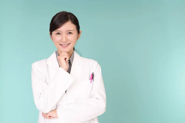 Portrait Pharmacist White Robe — Stock Photo, Image