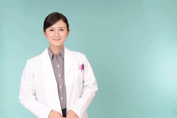 Retrato Farmacêutico Com Roupão Branco — Fotografia de Stock