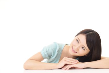 Rahat, güzel genç bayan..