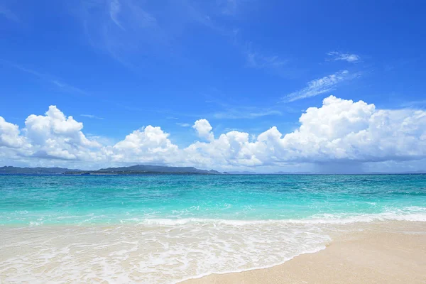 Cielo Verano Hermosa Playa Okinawa — Foto de Stock