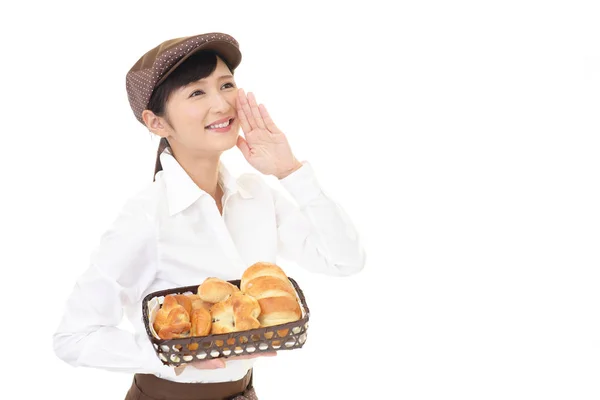 Smiling Female Baker — Stock Photo, Image