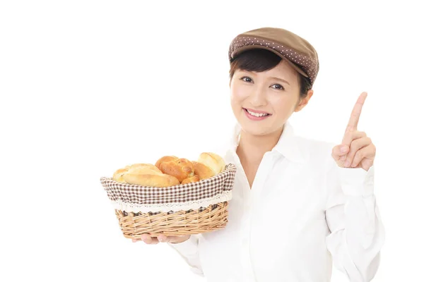 Una Pastelera Sonriente — Foto de Stock