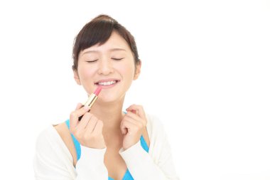 Güzel bir genç kadın olarak makyaj