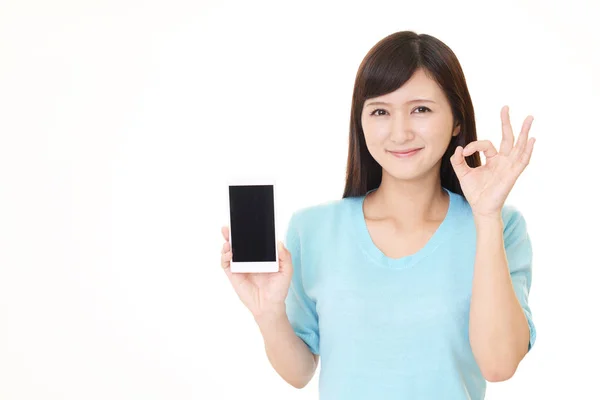 Woman Smart Phone — Stock Photo, Image