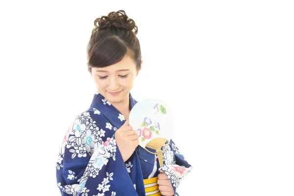 Portrait Japanese Woman Yukata — Stock Photo, Image