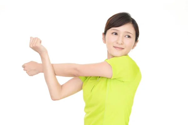 Fitness Donna Facendo Esercizio Stretching — Foto Stock