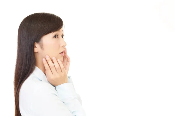 Retrato Una Mujer Preocupada —  Fotos de Stock