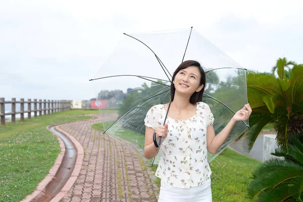 Young Woman Umbrella — Stock Photo, Image