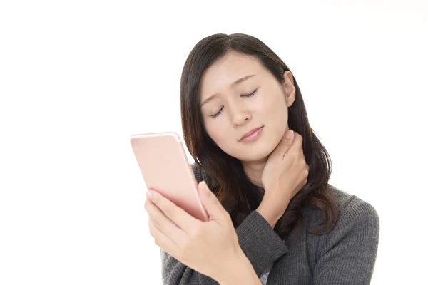 Asian Woman Feeling Tired — Stock Photo, Image