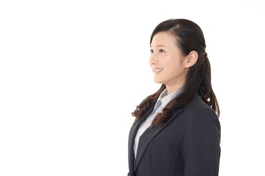 Genç bir iş kadınının portresi