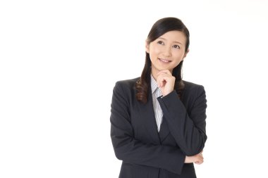 Genç bir iş kadınının portresi