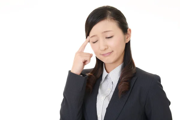 Business Woman Who Confused — Stock Photo, Image