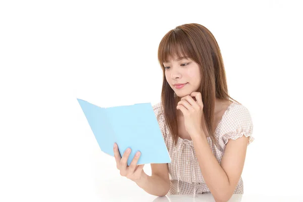 Woman Reading Book — Stock Photo, Image