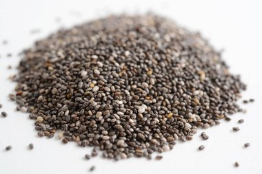 Siyah chia tohum yığını