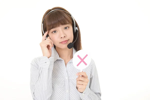 Call Center Operator Sign — Stock Photo, Image