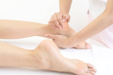 Refleksoloji sahip kadın Close-up