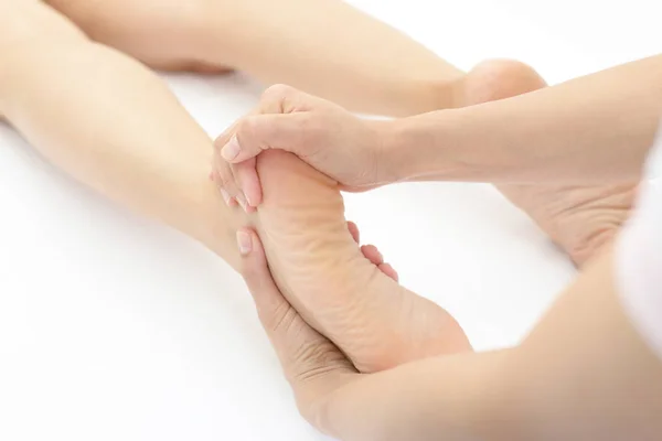 Close Woman Having Reflexology — Stock Photo, Image