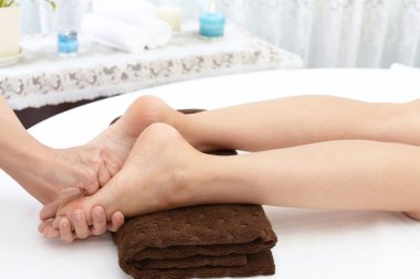 Refleksoloji sahip kadın Close-up