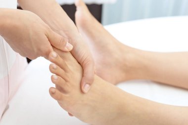 Refleksoloji sahip kadın Close-up