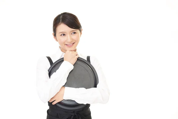 亚洲女服务员的肖像 — 图库照片
