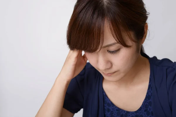 Mujer Asiática Depresión —  Fotos de Stock