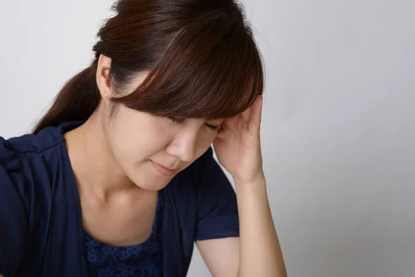 Aziatische Vrouw Depressie — Stockfoto