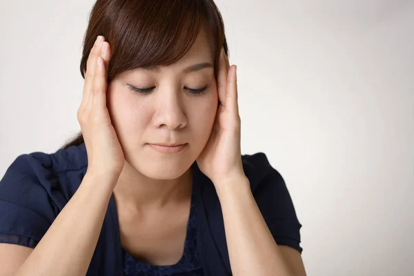 Asiatico Donna Depressione — Foto Stock