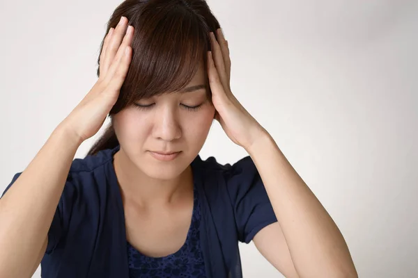 Mujer Asiática Depresión — Foto de Stock