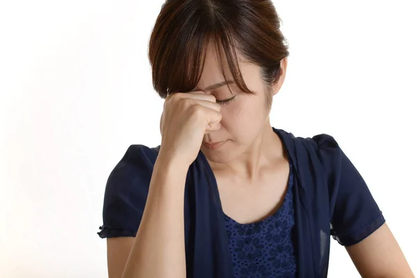 Mujer Asiática Depresión — Foto de Stock