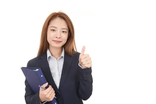 Business Woman Showing Thumbs Sign — Stock Photo, Image