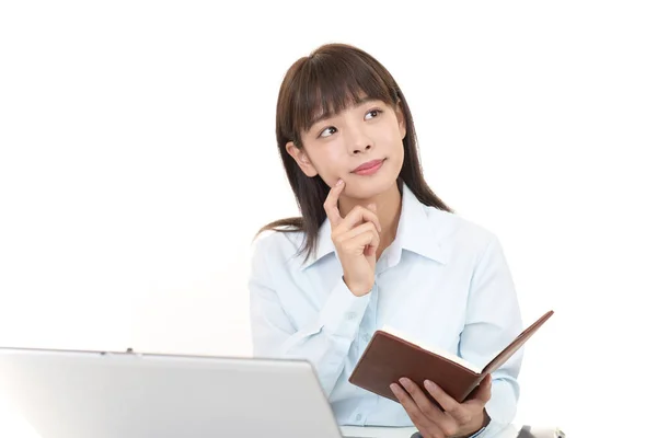 Mujer Negocios Trabajando Oficina —  Fotos de Stock