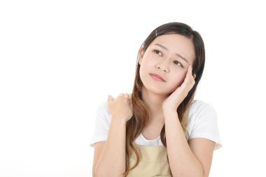 Asya ev kadını yorgun ve stresli hissediyor