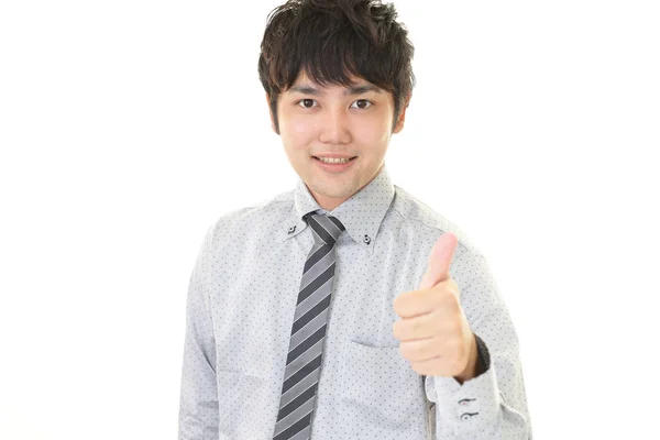 Asian Businessman Enjoying Success — Stock Photo, Image